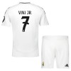 Officiële Voetbalshirt + Korte Broek Real Madrid Vini JR 7 Thuis 2024-25 - Kids